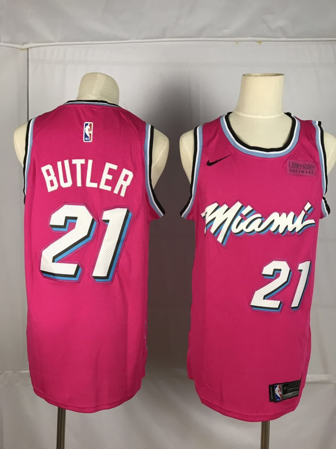 Men Miami Heat #21 Butler Red City Edition Game Nike NBA Jerseys
